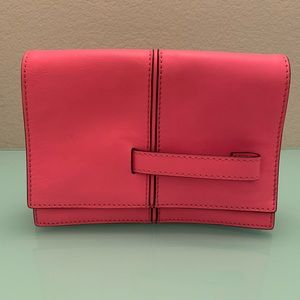 Authentic Valentino pink leather clutch